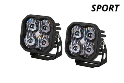 SS3 SAE/DOT White Sport LED Pod (pair) (Amber Backlight)