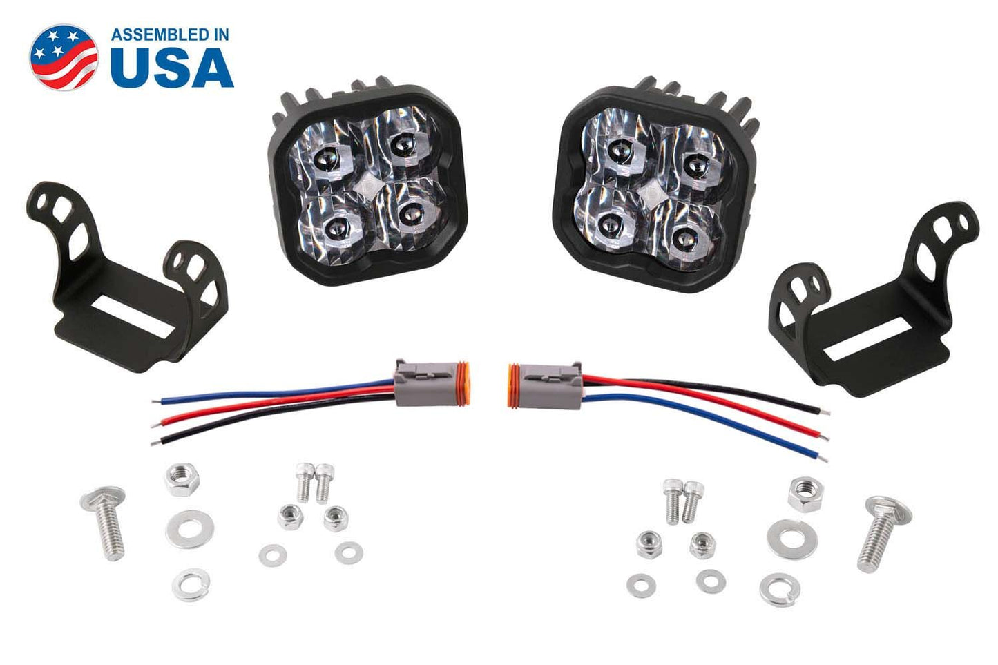 SS3 SAE/DOT White Sport LED Pod (pair) (Amber Backlight)